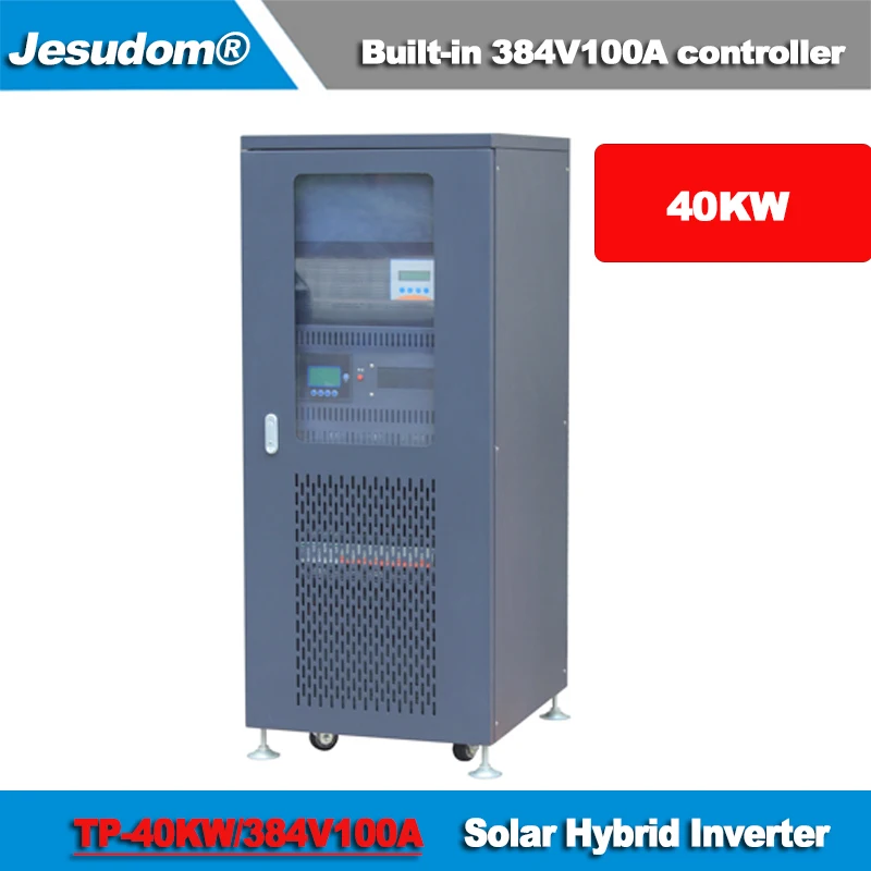 40KW Solar Hybrid Inverter Internal 384V100A Solar Charge Controller, Can Charge 38.4KW Solar Panels Pure Sine Wave Inverter
40KW Solar Hybrid Inverter Internal 384V100A Solar Charge Controller, Can Charge 38.4KW Solar Panels Pure Sine Wave Inverter