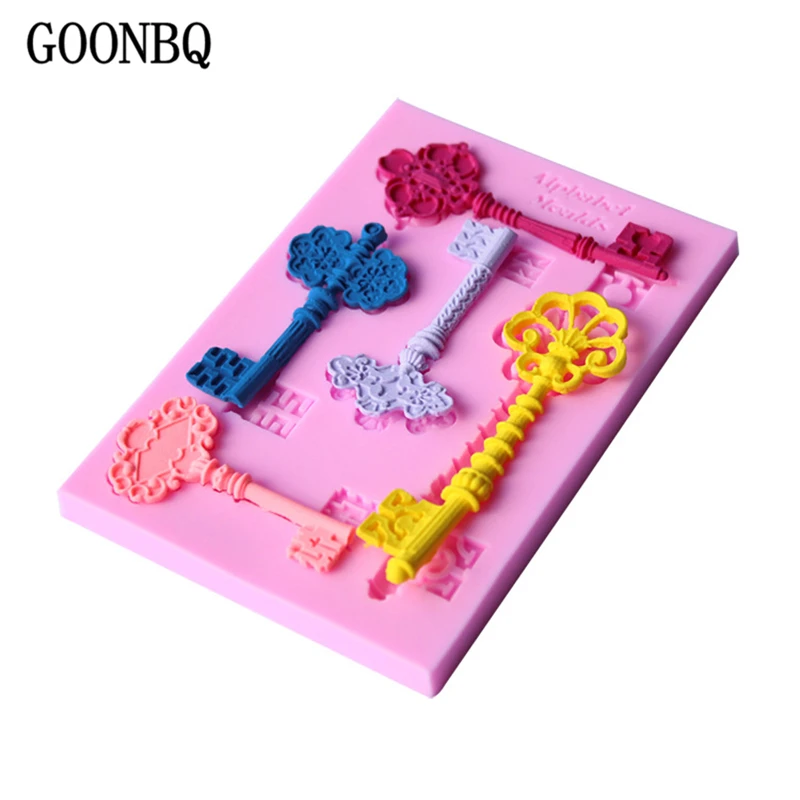 GOONBQ 1 pc 5 Holes Key Shape Cake Mold Silicone Vintage Key Pattern fondant Sugarcraft Mold Chocolate Cake Decoration Tool
GOONBQ 1 pc 5 Holes Key Shape Cake Mold Silicone Vintage Key Pattern fondant Sugarcraft Mold Chocolate Cake Decoration Tool
