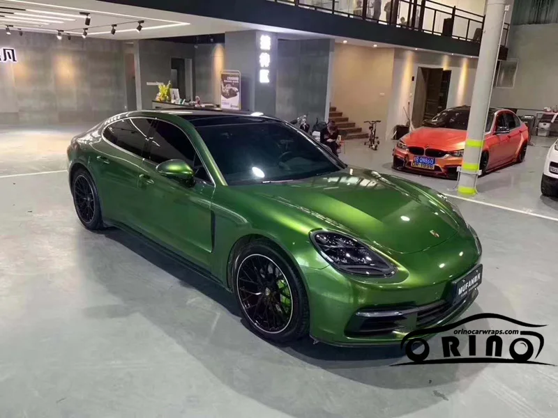 green glossy metallic vinyl film-2