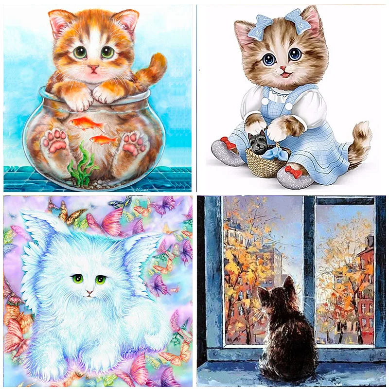 5D Diamond Painting Cartoon Cat Full Round Drill Embroidery DIY Kit Animal Home Decoration Mosaic Crystal Cross Stitch Handmade
5D Diamond Painting Cartoon Cat Full Round Drill Embroidery DIY Kit Animal Home Decoration Mosaic Crystal Cross Stitch Handmade