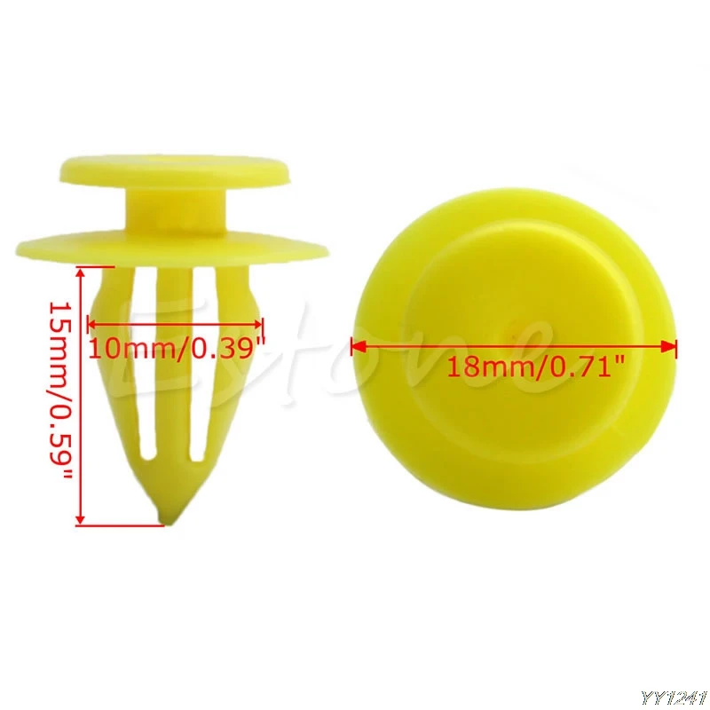 20 Pcs 10mm Hole Plastic Rivets Car Auto Bumper Fender Trim Panel Clip Yellow for Volkswagen Golf High Quality
20 Pcs 10mm Hole Plastic Rivets Car Auto Bumper Fender Trim Panel Clip Yellow for Volkswagen Golf High Quality