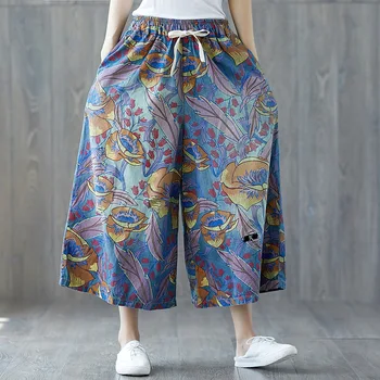 Baggy Ankle-length Straight Jeans Women Plus Size Wide Leg Thin Denim Pants Elastic Waist Printing High Waist Trousers YT617
Baggy Ankle-length Straight Jeans Women Plus Size Wide Leg Thin Denim Pants Elastic Waist Printing High Waist Trousers YT617