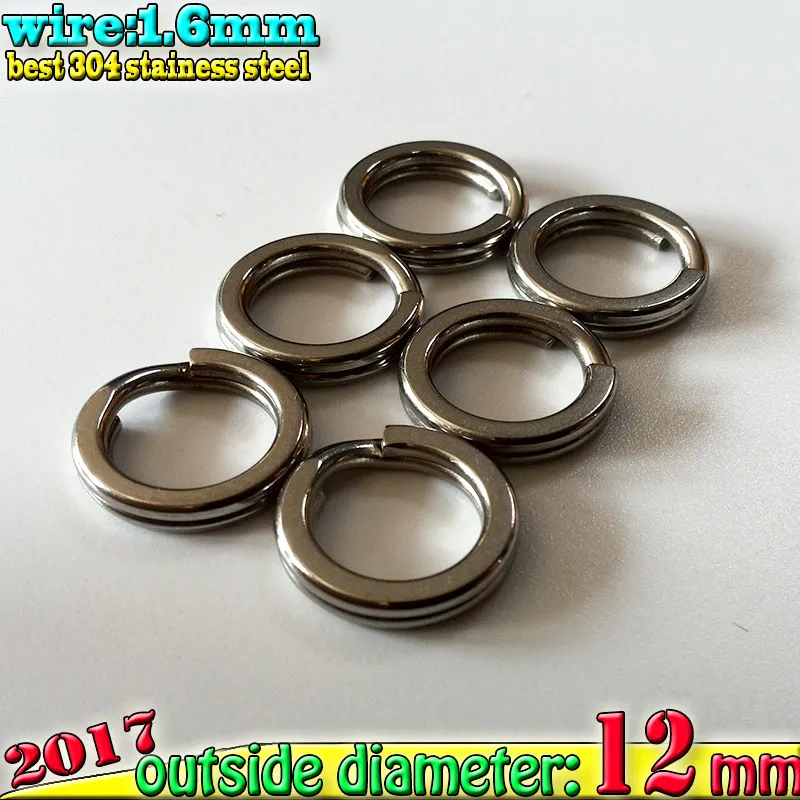 HOT SALE!! fishing split rings size:wire1.6 *12mm 304 stainless steel high quality uniform strength 500pcs/lot
HOT SALE!! fishing split rings size:wire1.6 *12mm 304 stainless steel high quality uniform strength 500pcs/lot