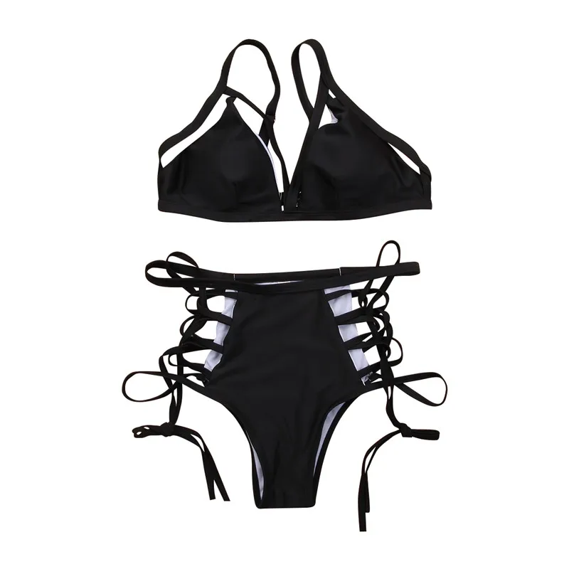 Women Sexy Bikini Strap Separate Swimsuit Push Up Bra Tops High Waist Thong Solid Bandage Bikini Set Swimsuit
Women Sexy Bikini Strap Separate Swimsuit Push Up Bra Tops High Waist Thong Solid Bandage Bikini Set Swimsuit