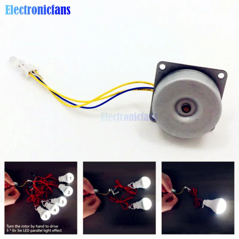 Three-phase 3 Phase AC Micro Brushless Generator Mini Wind Hand Generator Motor With Led Lamp Bead 3-24V DIY For Arduino
Three-phase 3 Phase AC Micro Brushless Generator Mini Wind Hand Generator Motor With Led Lamp Bead 3-24V DIY For Arduino