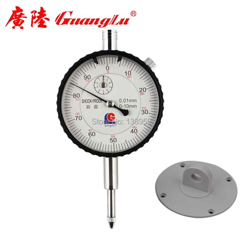 Guanglu Dial Indicator 0-10mm 0.01mm Shock Proof Test Gauge with Lug Back Precision Micrometer Measuring Tools | Инструменты