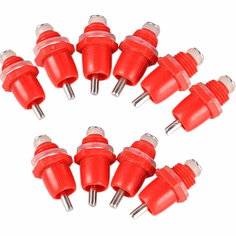 100 Pcs Spring Type Chicken Red Nipples Drinking Chicken With Automatic Water Dispenser Chicken Mouth bird Drinking Water
100 Pcs Spring Type Chicken Red Nipples Drinking Chicken With Automatic Water Dispenser Chicken Mouth bird Drinking Water