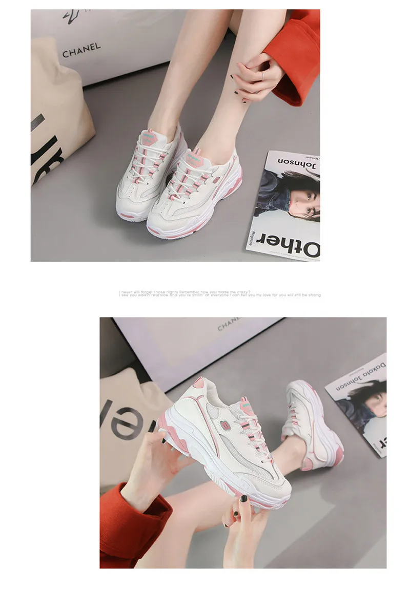 2019 Spring New Women Harajuku Sneakers INS Super Fire Ladies Flat Platform Shoes Korean Summer Female Students Old Ulzzang Shoe (13)