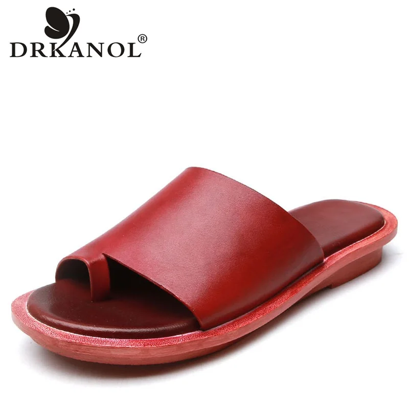 DRKANOL Vintage Genuine Leather Summer Slippers Women Casual Flip Flops Handmade Outside Beach Slippers Slides Women Sandalia
DRKANOL Vintage Genuine Leather Summer Slippers Women Casual Flip Flops Handmade Outside Beach Slippers Slides Women Sandalia