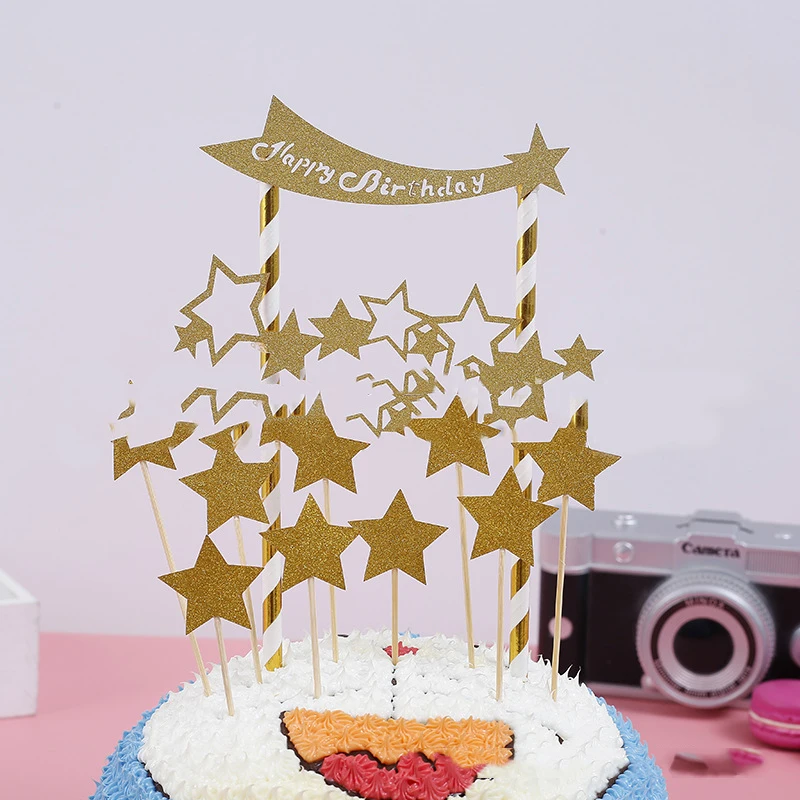 1PACK Baby Shower Party Star Style Cake Toppers With Sticks Happy Birthday Kids Favors Decoration Cupcake Flag Events Supplies
1PACK Baby Shower Party Star Style Cake Toppers With Sticks Happy Birthday Kids Favors Decoration Cupcake Flag Events Supplies