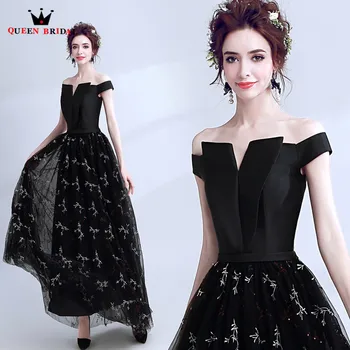 QUEEN BRIDAL Evening Dresses A-line Cap Sleeve Satin Lace Black Long Formal Eveving Gowns Party Dress Vestido De Festa LS45
QUEEN BRIDAL Evening Dresses A-line Cap Sleeve Satin Lace Black Long Formal Eveving Gowns Party Dress Vestido De Festa LS45
