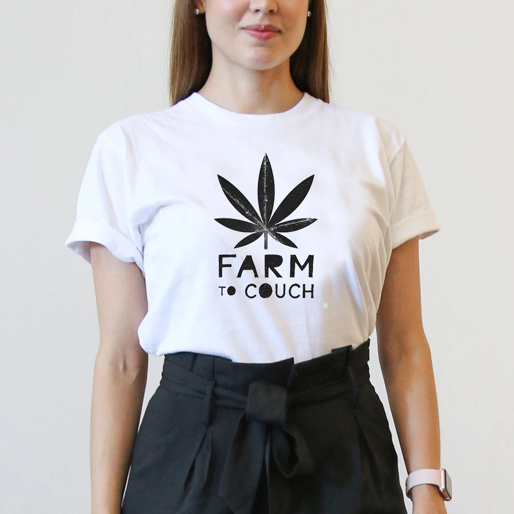 Farm To Couch Black And White- Cannabis T-Shirt Unisex Summer Fashion White Tee Casual Cotton Female T-shirt
Farm To Couch Black And White- Cannabis T-Shirt Unisex Summer Fashion White Tee Casual Cotton Female T-shirt