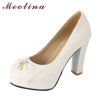 Meotina Women Wedding Bridals Shoes Rhinestones Platform High Heels Pumps 2018 Spring Shoes Bow White Shoes Slip On Big Size 43
Meotina Women Wedding Bridals Shoes Rhinestones Platform High Heels Pumps 2018 Spring Shoes Bow White Shoes Slip On Big Size 43