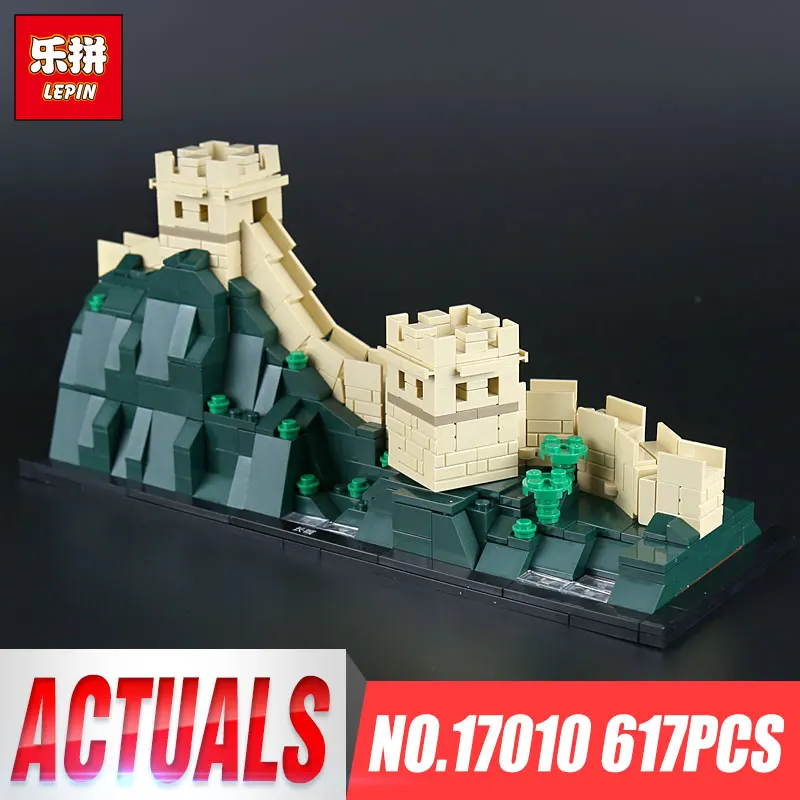 Lepin 17010 617Pcs Architecture Building Series The 21041 The Great Wall Set Building Blocks Bricks Toys For Kids Chritmas Gift