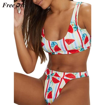 Free Ostrich Hot Sales Sweet Swimwear Watermelon Print Women Bandage Set Push-up Brazilian Swimwear Fashion Suit suit
Free Ostrich Hot Sales Sweet Swimwear Watermelon Print Women Bandage Set Push-up Brazilian Swimwear Fashion Suit suit