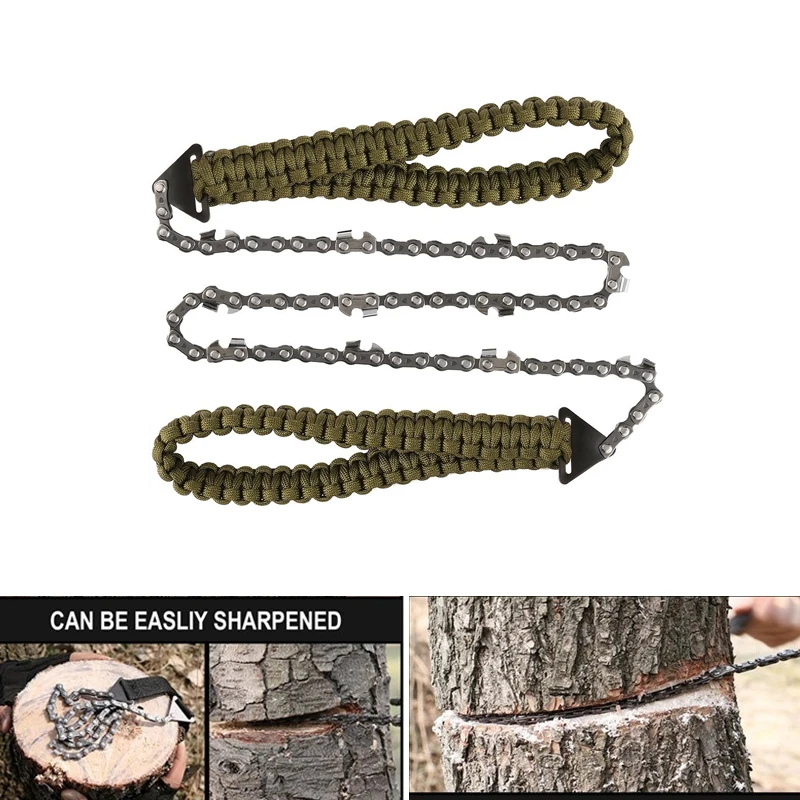 Outdoor Pocket Chainsaw Folding Hand Chain Saw Tool for Survival Gear, Camping, Hunting, Tree Cutting or Emergency Kit Safety
Outdoor Pocket Chainsaw Folding Hand Chain Saw Tool for Survival Gear, Camping, Hunting, Tree Cutting or Emergency Kit Safety