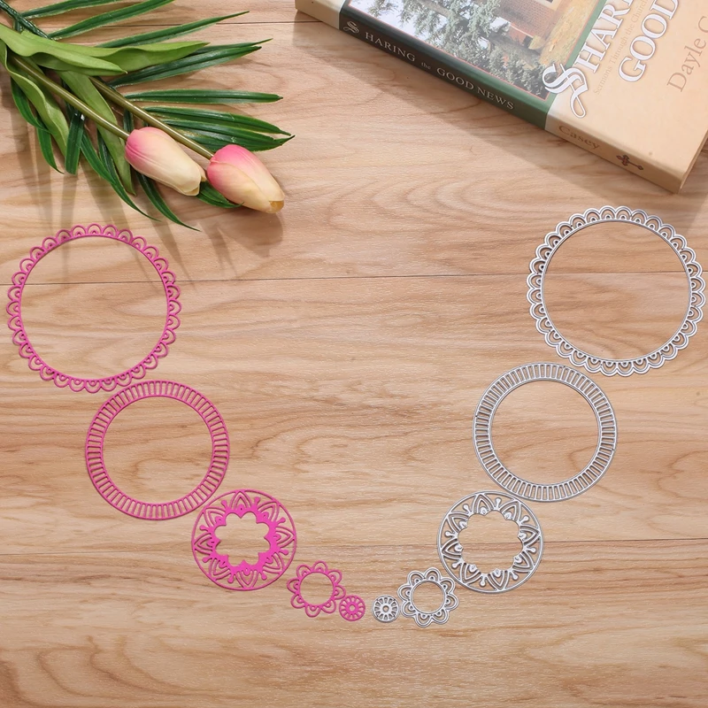 5PCS Circle Frame Metal Cutting Dies Stencils For DIY Scrapbooking Decorative Embossing Suit Paper Cards Die Cutting Template
5PCS Circle Frame Metal Cutting Dies Stencils For DIY Scrapbooking Decorative Embossing Suit Paper Cards Die Cutting Template