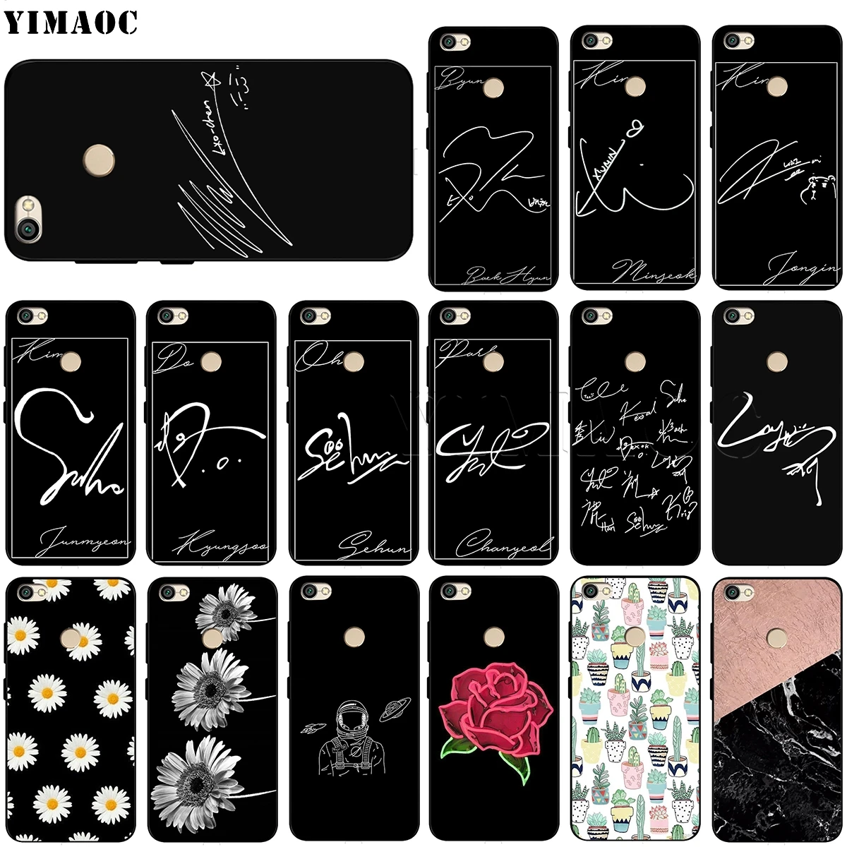YIMAOC EXO Chen Chanyeol Signature Silicone Case for Xiaomi Redmi Note MAX 3 6a 7 6 8 9 se mi6 mi8 a1 a2 Lite for pocophone f1
YIMAOC EXO Chen Chanyeol Signature Silicone Case for Xiaomi Redmi Note MAX 3 6a 7 6 8 9 se mi6 mi8 a1 a2 Lite for pocophone f1