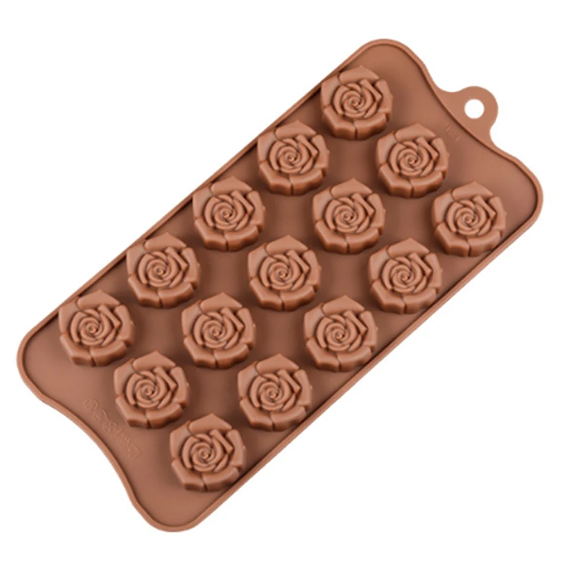 1PCS 15-even Rose Flowers Shaped Silicone Chocolate Mold Cookware Baking Tool Kitchenware Fondant Cake Decoration Tools
1PCS 15-even Rose Flowers Shaped Silicone Chocolate Mold Cookware Baking Tool Kitchenware Fondant Cake Decoration Tools