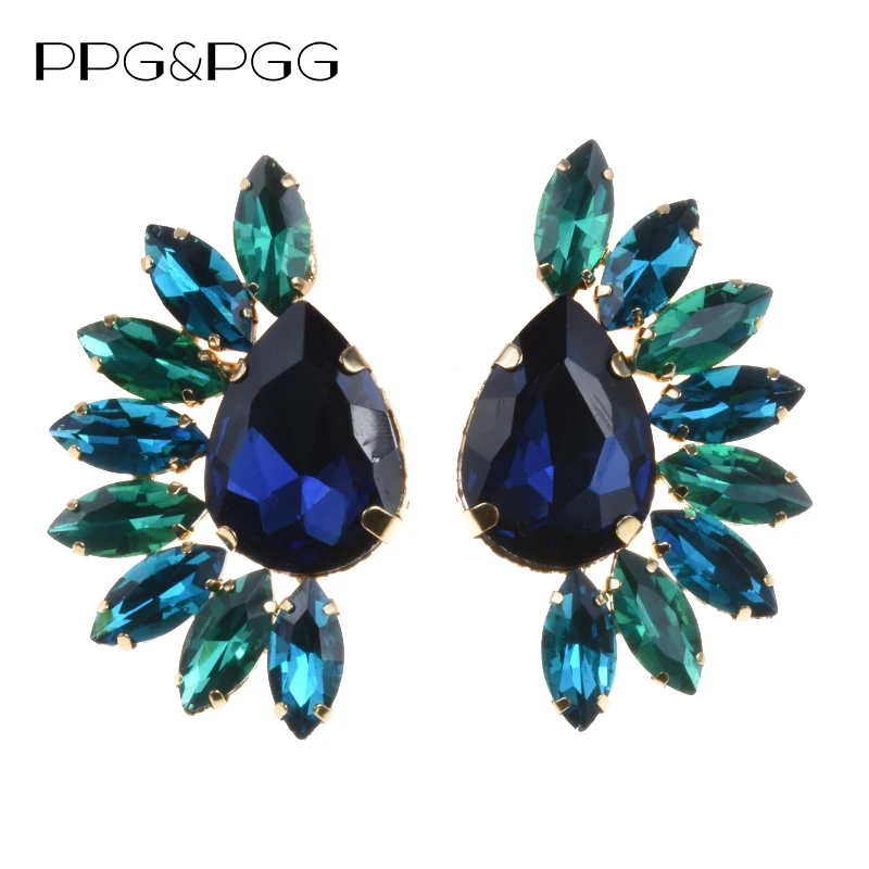 PPG&PGG Fashion Jewelry Style Blue Glass Earrings Handmade sweet stud crystal earrings for women
PPG&PGG Fashion Jewelry Style Blue Glass Earrings Handmade sweet stud crystal earrings for women