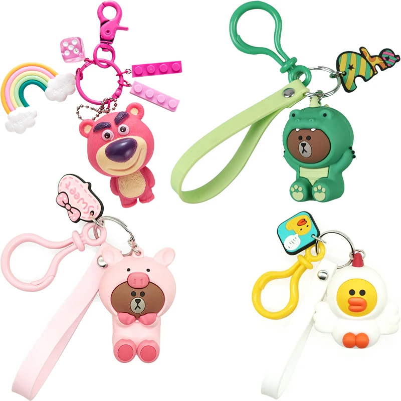 kawaii Brown Bear Keychain Cute Dinosaur Frog Pig Brown Bear action figure Doll Keyrings Kids Toy Key Chain for Women
kawaii Brown Bear Keychain Cute Dinosaur Frog Pig Brown Bear action figure Doll Keyrings Kids Toy Key Chain for Women