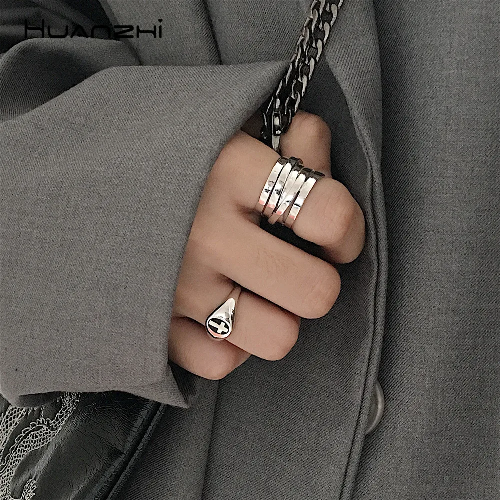 HUANZHI Multi-layer Gold Silver Color Metal Punk Minimalist Irregular Geometric Alloy Finger Rings for Women Girls Party Jewelry
HUANZHI Multi-layer Gold Silver Color Metal Punk Minimalist Irregular Geometric Alloy Finger Rings for Women Girls Party Jewelry