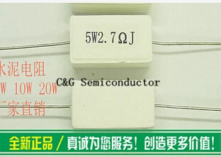 10PCS 5W 2.7R 2.7 ohm 2R7 +/-5% Cement resistor 5% Cement resistance (8R 10R 15R 20R
10PCS 5W 2.7R 2.7 ohm 2R7 +/-5% Cement resistor 5% Cement resistance (8R 10R 15R 20R