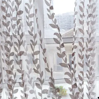 Romantic Sheer Leaf Printed Window Door Curtain Tulle Scarf Drape Voile Valances Simple Style Living Room Bedroom Decoration
Romantic Sheer Leaf Printed Window Door Curtain Tulle Scarf Drape Voile Valances Simple Style Living Room Bedroom Decoration