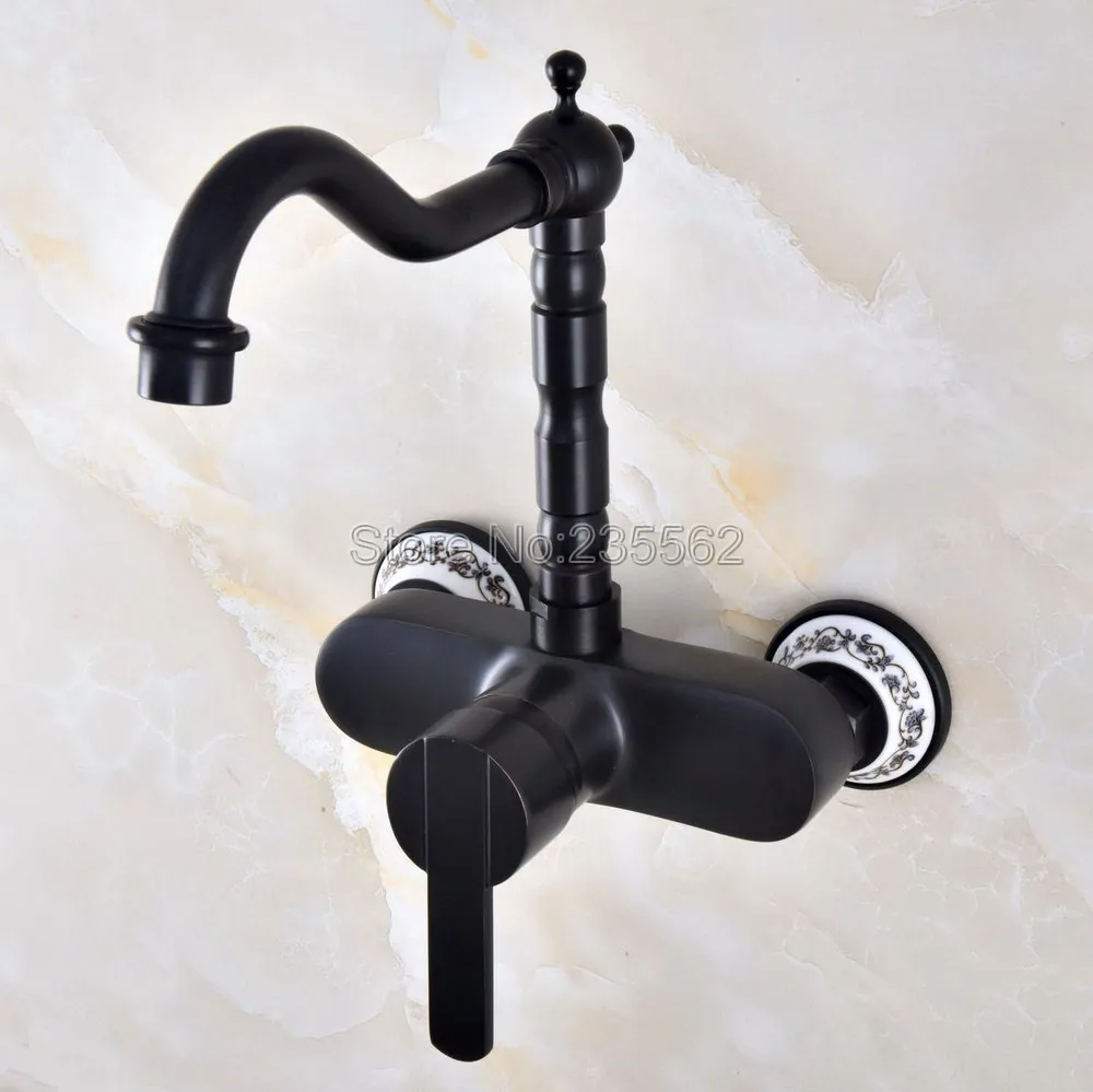 Kitchen Swivel 360 Bathroom Faucet Wall Mount Oil Rubbed Black Bronze Basin Sink Faucet Mixer Tap lnf842
Kitchen Swivel 360 Bathroom Faucet Wall Mount Oil Rubbed Black Bronze Basin Sink Faucet Mixer Tap lnf842