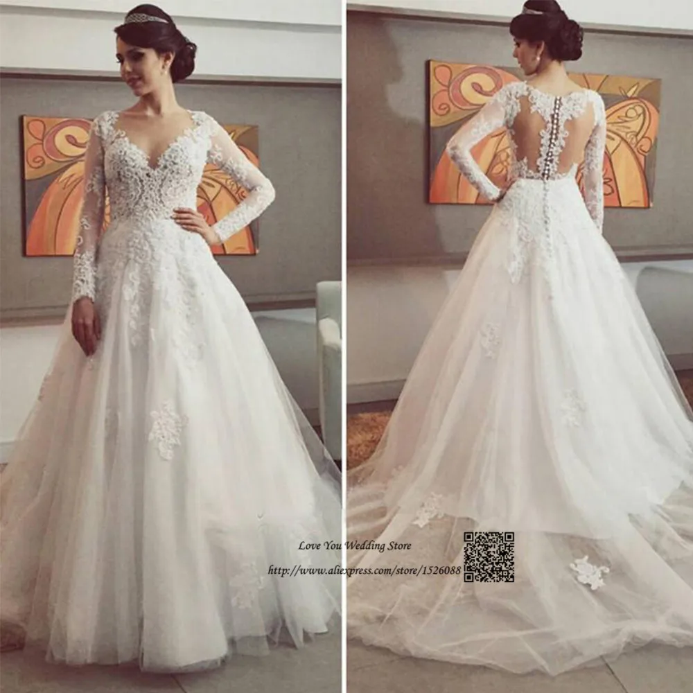 Boho Long Sleeve Wedding Dress 2017 Lace Bride Dresses Princess Wedding Gowns Vestido de Noiva Manga Longa Louisvuigon Applique
Boho Long Sleeve Wedding Dress 2017 Lace Bride Dresses Princess Wedding Gowns Vestido de Noiva Manga Longa Louisvuigon Applique