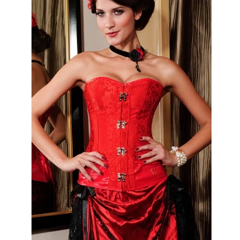 Gothic Push Up Corsets Slim Waist Bustier Red/Black/White S-XXL European-style Steel Buttons Brocade
Gothic Push Up Corsets Slim Waist Bustier Red/Black/White S-XXL European-style Steel Buttons Brocade