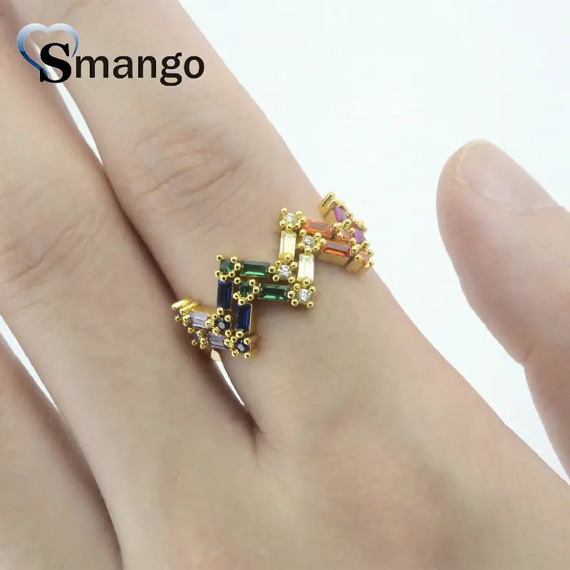 5 Pieces,Women Fashion Jewelry,The Rainbow Series Wave Shape Rings,18KGold Plating Pave Setting CZ Rings, Ring for Women
5 Pieces,Women Fashion Jewelry,The Rainbow Series Wave Shape Rings,18KGold Plating Pave Setting CZ Rings, Ring for Women