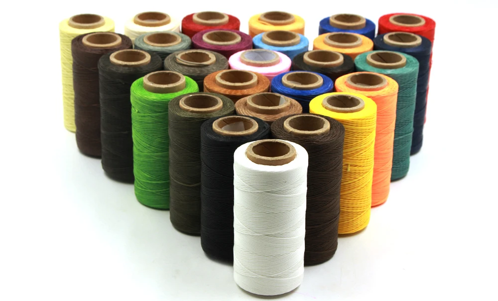 Description Picture 2 of item260m 150D Leather Sewing Wax Thread Hand Stitching Cord Craft DIY Leather Tools Sewing Craft Leather Special Flat Waxed line