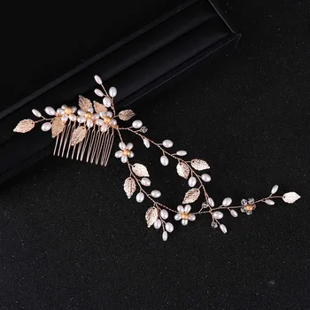 Elegant Gold Ball Flower Women Hair Vine Leaves Pearl Bridesmaid Bride Hair Comb Headdress Wedding Hair Jewelry Accessories VL
Elegant Gold Ball Flower Women Hair Vine Leaves Pearl Bridesmaid Bride Hair Comb Headdress Wedding Hair Jewelry Accessories VL