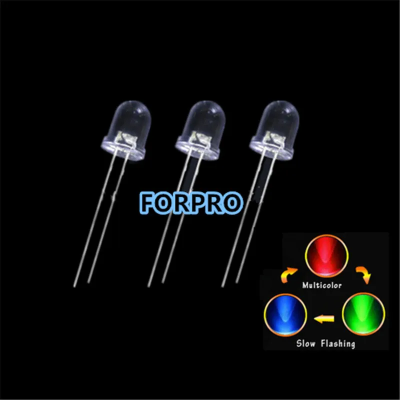 100pcs Led 10mm Round RGB 2pin Slow Flashing LEDs DIY Transparent light-emitting diodes Red Green Blue
100pcs Led 10mm Round RGB 2pin Slow Flashing LEDs DIY Transparent light-emitting diodes Red Green Blue
