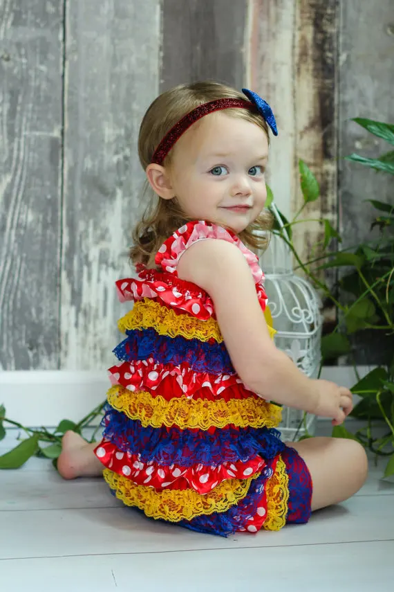 Baby Snow White Petti Romper Petti Satin Polka Dot Romper Halloween Costume Romper - Clown Outfit
Baby Snow White Petti Romper Petti Satin Polka Dot Romper Halloween Costume Romper - Clown Outfit
