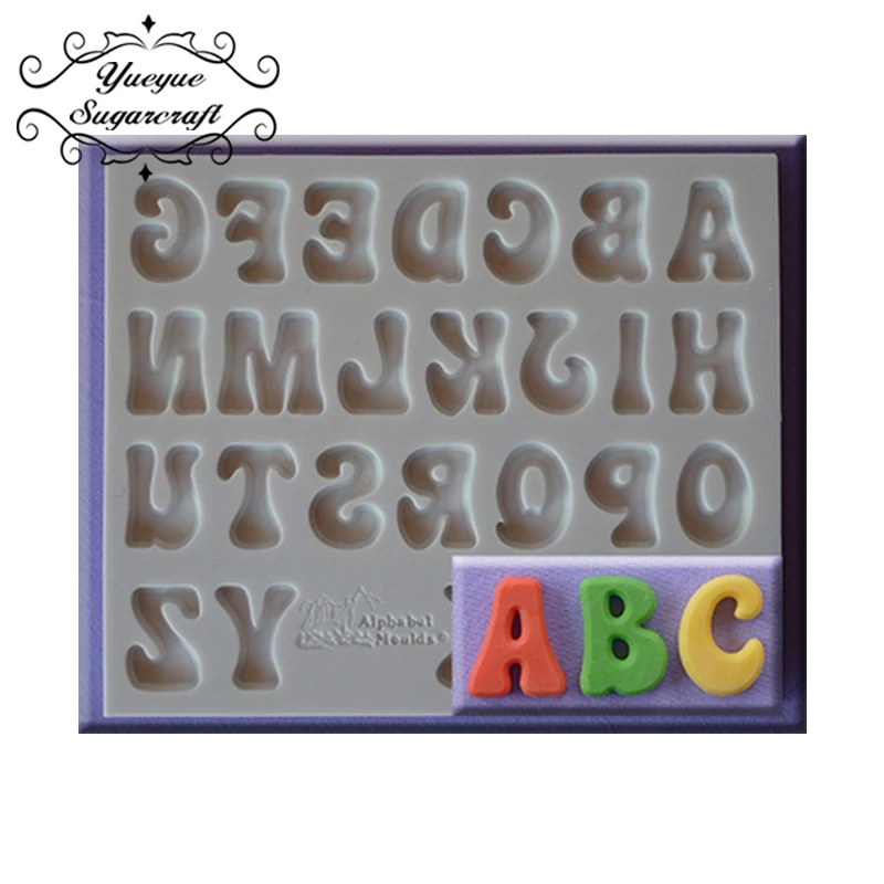 

Yueyue Sugarcraft 1 piece Capital/Letter/Number silicone mold fondant mold cake decorating tools chocolate gumpaste mold