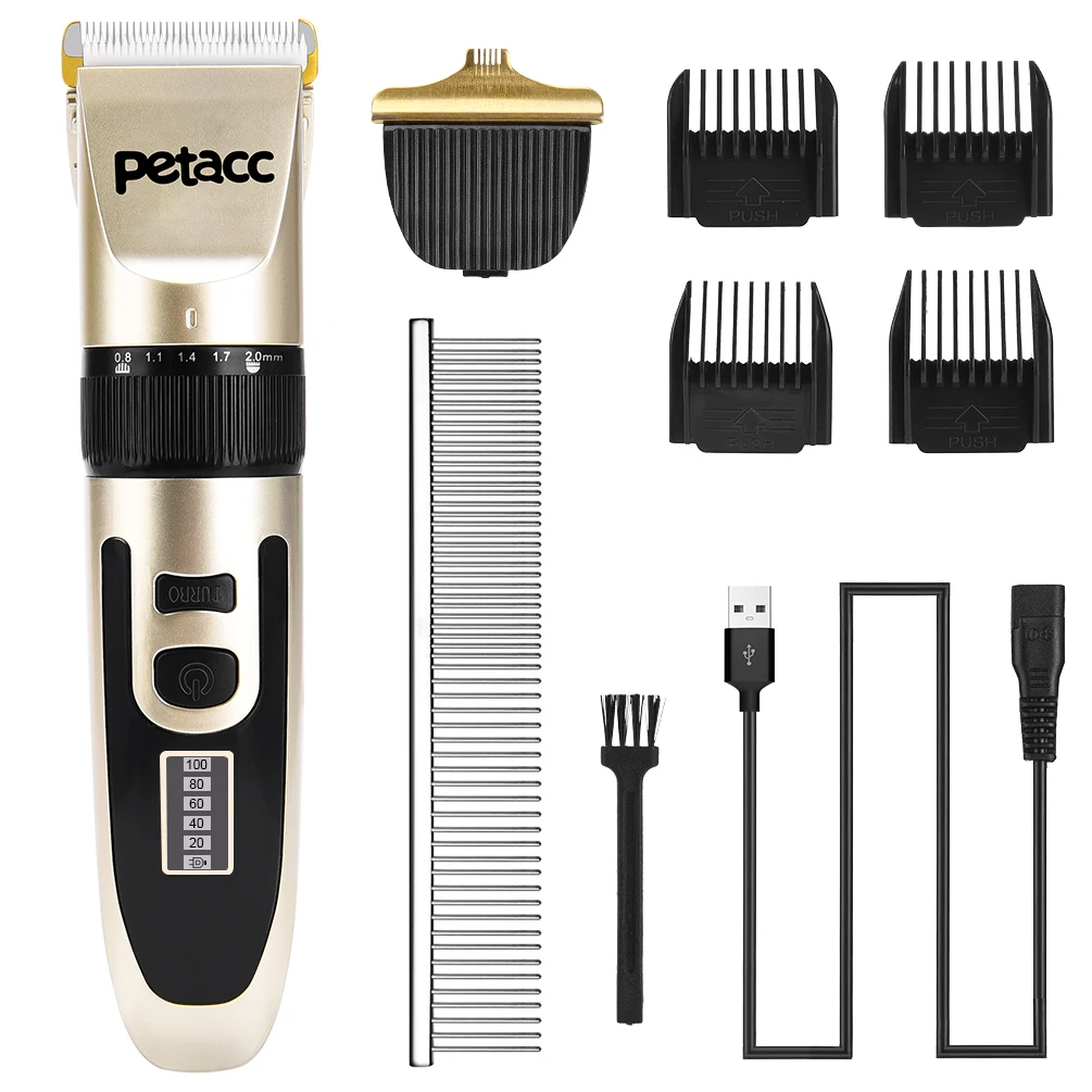 Petacc Professional 2-Speed Pet Dog Hair Trimmer Pet Dog Clipper Grooming Clippers Kit for Small and Medium-sized Dogs
Petacc Professional 2-Speed Pet Dog Hair Trimmer Pet Dog Clipper Grooming Clippers Kit for Small and Medium-sized Dogs