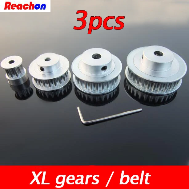 3PCS Aluminum Alloy XL Synchronous Belt Gear Metal Drive Transmission Gear / Belt For DIY Models 10/20/25/30/40T
3PCS Aluminum Alloy XL Synchronous Belt Gear Metal Drive Transmission Gear / Belt For DIY Models 10/20/25/30/40T