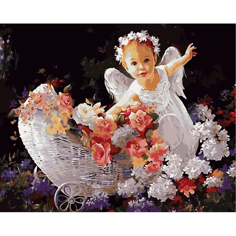 Framed Happiness Angels DIY Painting By Numbers Kits Wall Art Picture Acrylic Figure Painting For Home Decor 40x50cm Artwork h26
Framed Happiness Angels DIY Painting By Numbers Kits Wall Art Picture Acrylic Figure Painting For Home Decor 40x50cm Artwork h26