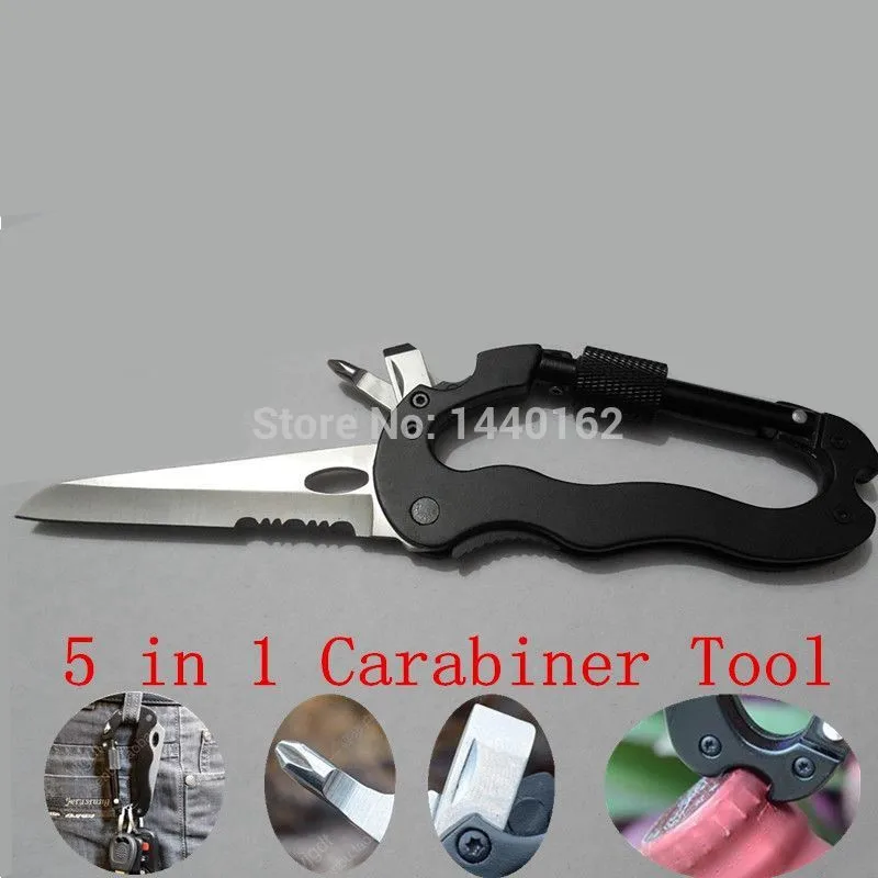 Mini multifunction tool Climbing carabineer with knife stainless steel material lockable knife for hiking climbing survival tool
Mini multifunction tool Climbing carabineer with knife stainless steel material lockable knife for hiking climbing survival tool
