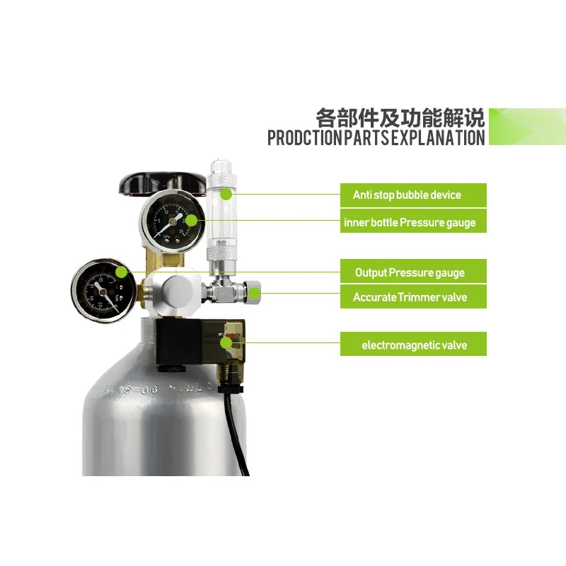 Carbon dioxide large double gauge co2 with voltage regulator pressure valve water grass aquarium electromagnetic pressure gauge
Carbon dioxide large double gauge co2 with voltage regulator pressure valve water grass aquarium electromagnetic pressure gauge