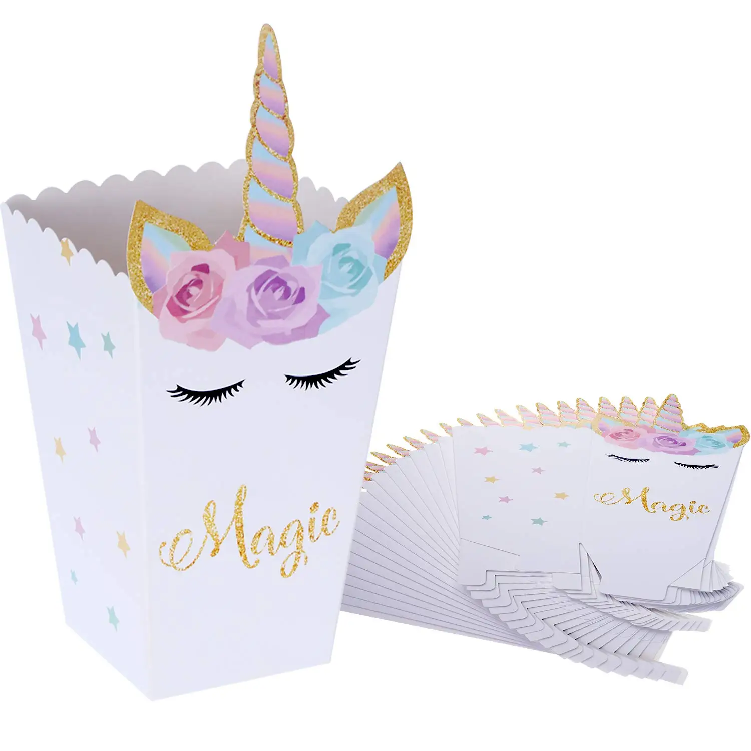 METABLE 12 Pieces Popcorn Snack Box Rainbow Unicorn Pattern Treat Box Popcorn Container for Baby Shower Birthday Party Supplies
METABLE 12 Pieces Popcorn Snack Box Rainbow Unicorn Pattern Treat Box Popcorn Container for Baby Shower Birthday Party Supplies
