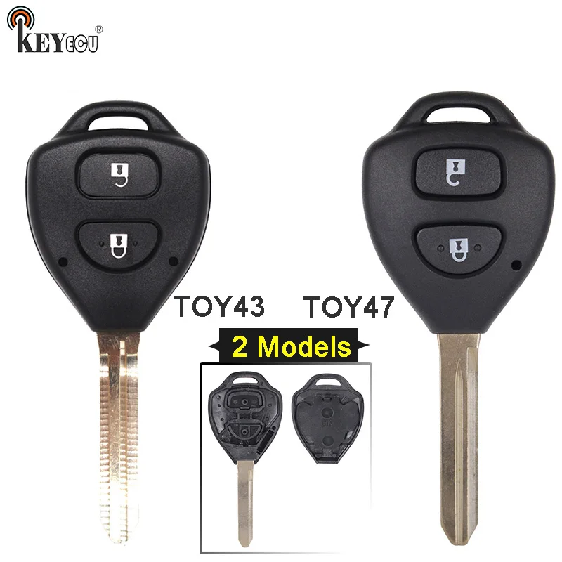 KEYECU 1x/ 2x for Toyota Corolla Rav4 Yaris Avensis Avalon Replacement Remote Car Key Shell Case Fob 2 Button TOY43/TOY47 Blade
KEYECU 1x/ 2x for Toyota Corolla Rav4 Yaris Avensis Avalon Replacement Remote Car Key Shell Case Fob 2 Button TOY43/TOY47 Blade