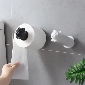 Toilet paper holder shelf Cat shape Wall Mounted paper towel holders for wc tissue Bath kitchen storage rack stand with stickers
Toilet paper holder shelf Cat shape Wall Mounted paper towel holders for wc tissue Bath kitchen storage rack stand with stickers