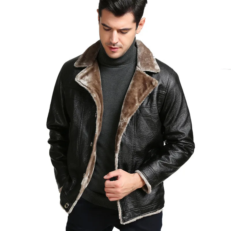 Winter PU Leather Jacket Men Air Force Pilot Jacket Thick Warm Male Fur Collar Jacket Mens Jacket
Winter PU Leather Jacket Men Air Force Pilot Jacket Thick Warm Male Fur Collar Jacket Mens Jacket