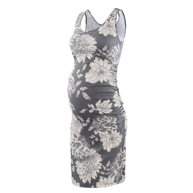Maternity Dress Clothing Women's Side Ruched Sleeveless Knee Length Printing Dresses Maternity Clothes Women Pregnancy Dresses
Maternity Dress Clothing Women's Side Ruched Sleeveless Knee Length Printing Dresses Maternity Clothes Women Pregnancy Dresses