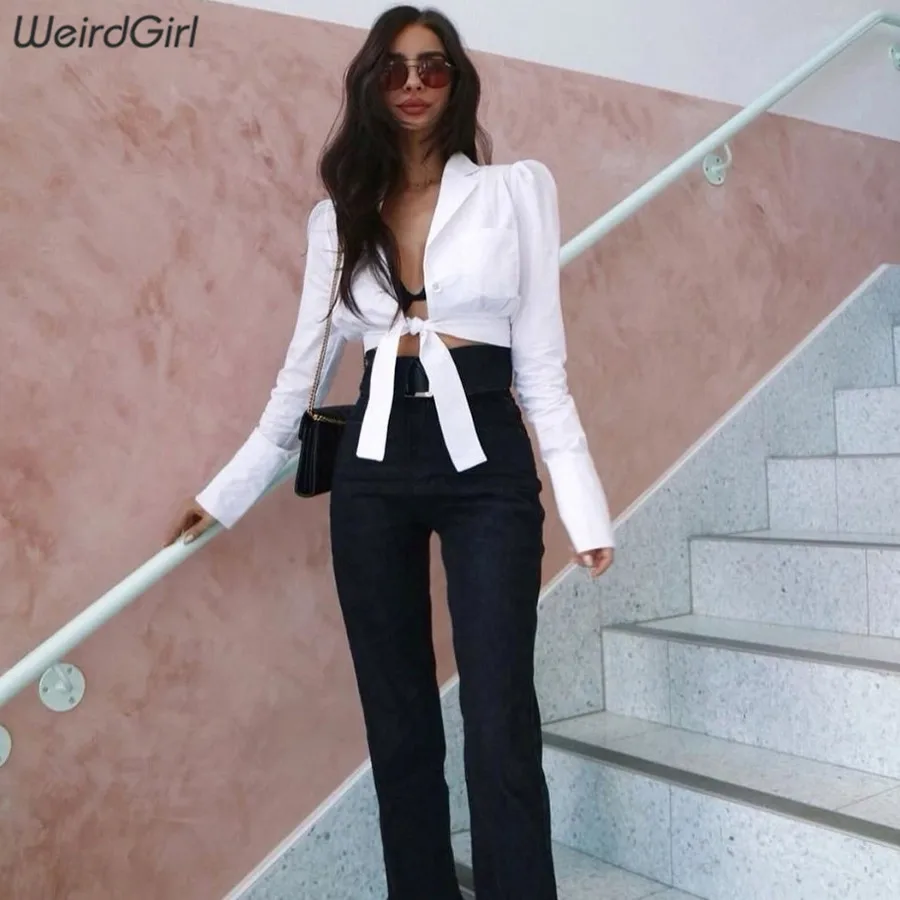 Weirdgirl women elegant fashion t-shirts turn-down collar long sleeve bows home office lady street wear slim white summer new
Weirdgirl women elegant fashion t-shirts turn-down collar long sleeve bows home office lady street wear slim white summer new