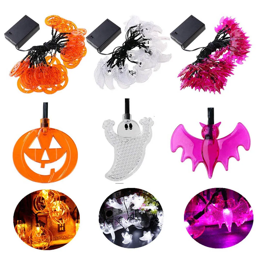 Halloween String Lights Set with 20/30 LED Lights Ghosts Jack O'Lanterns Purple Bats Party Decor CLH@8
Halloween String Lights Set with 20/30 LED Lights Ghosts Jack O'Lanterns Purple Bats Party Decor CLH@8