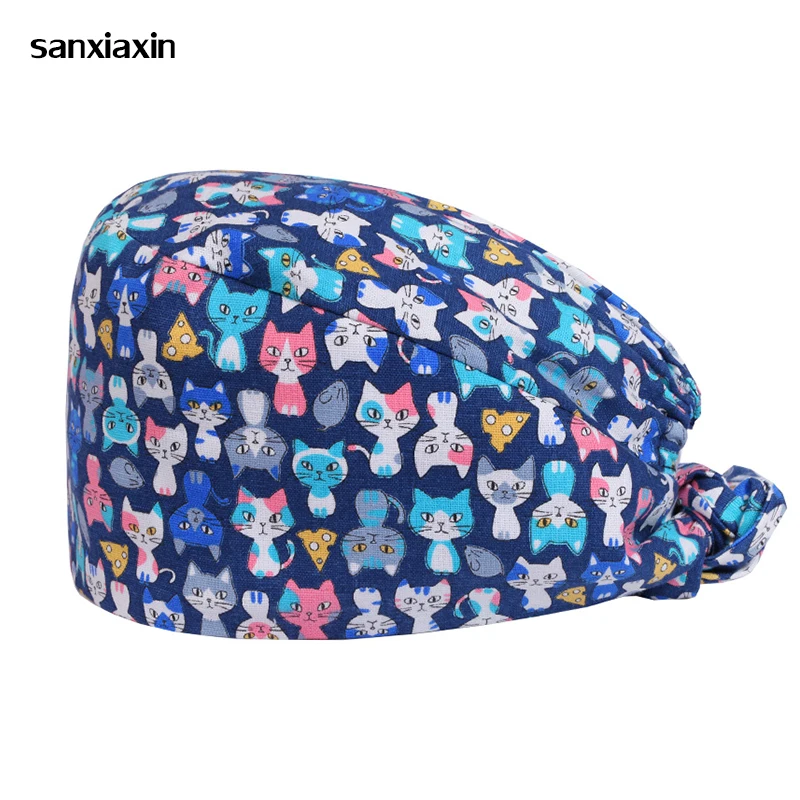 Scrub Hats Surgical Caps Sewing Pattern 100% Cotton Elasticized Section Work Hat Nurse Cap Adjustable Cats Pixie Style Tieback
Scrub Hats Surgical Caps Sewing Pattern 100% Cotton Elasticized Section Work Hat Nurse Cap Adjustable Cats Pixie Style Tieback